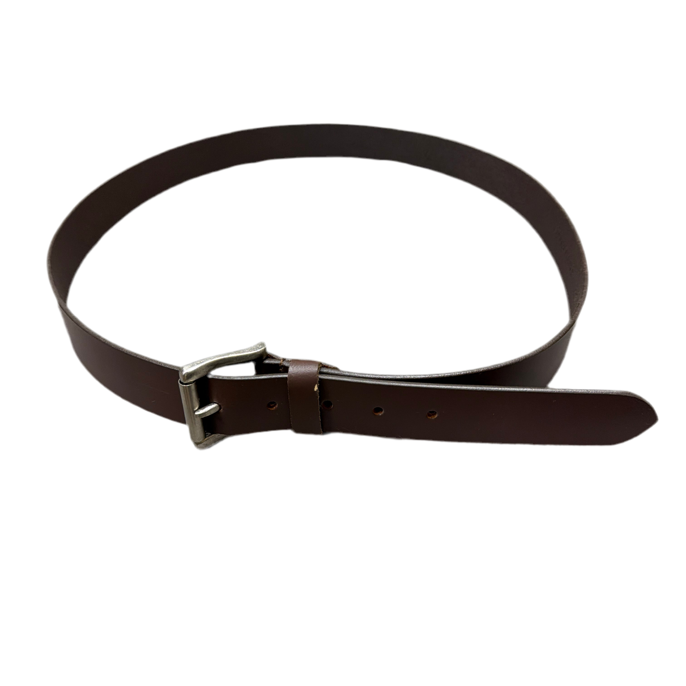 GENUINE LEATHER SLIM BROWN LEATHER BELT