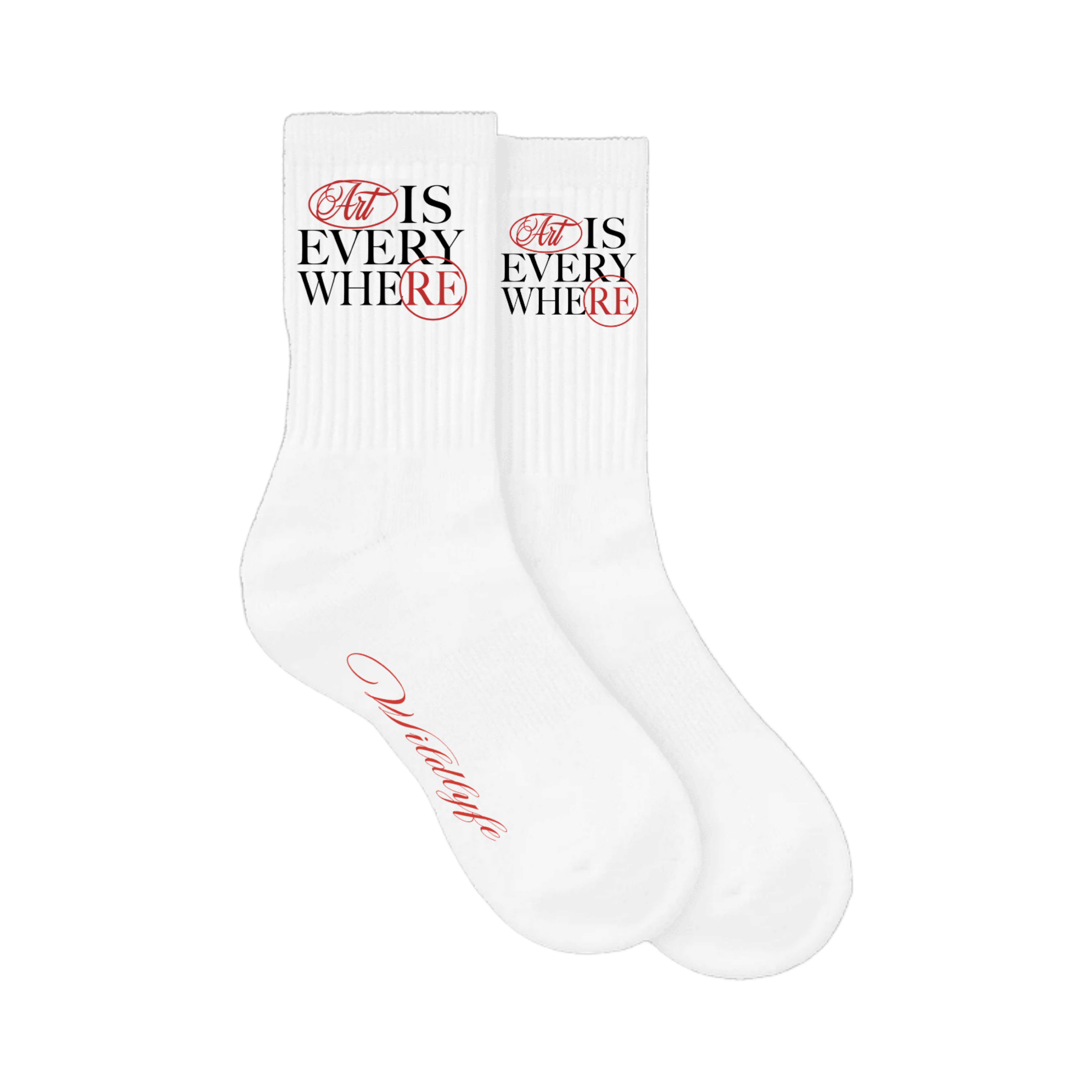 WILDLYFE ART IS EVERYWHERE SOCKS by WILDLYFE