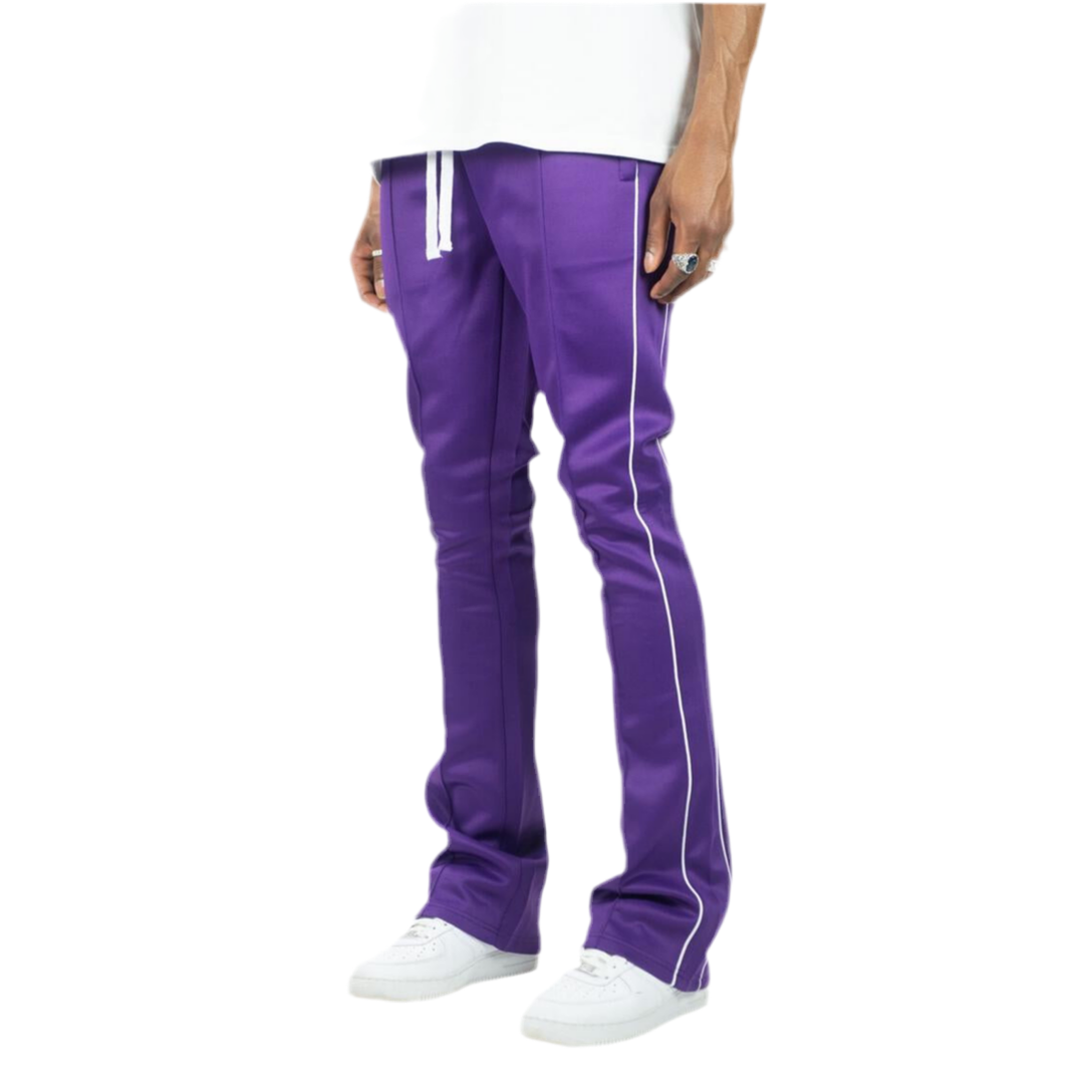 REBEL MINDS STACK TRACKPANTS-PURPLE