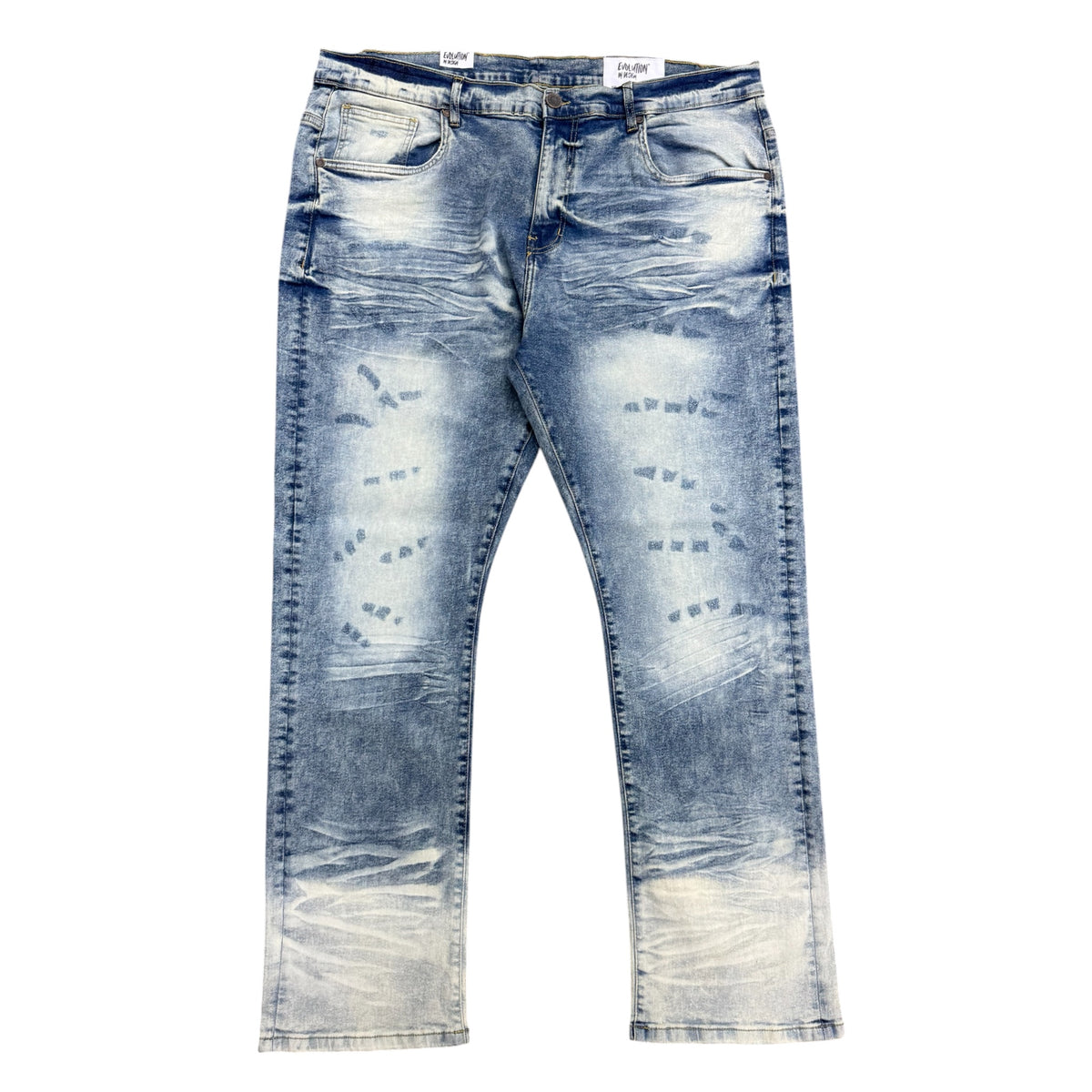 EVOLTION HEAVY WASH RELAXED STRAIGHT JEANS by Evolution