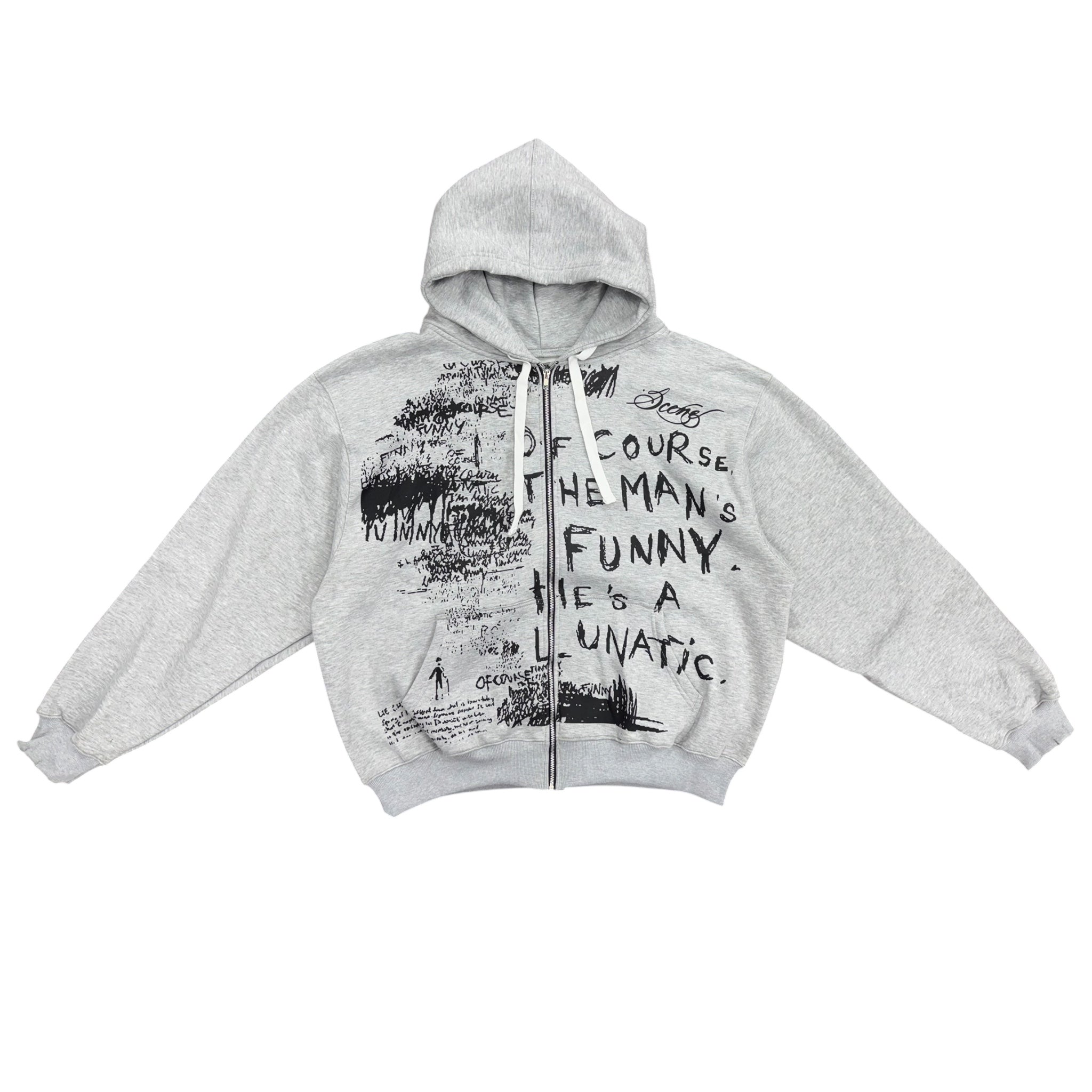 LUNATIC GRAPHIC ZIP UP HOODIE by Popout