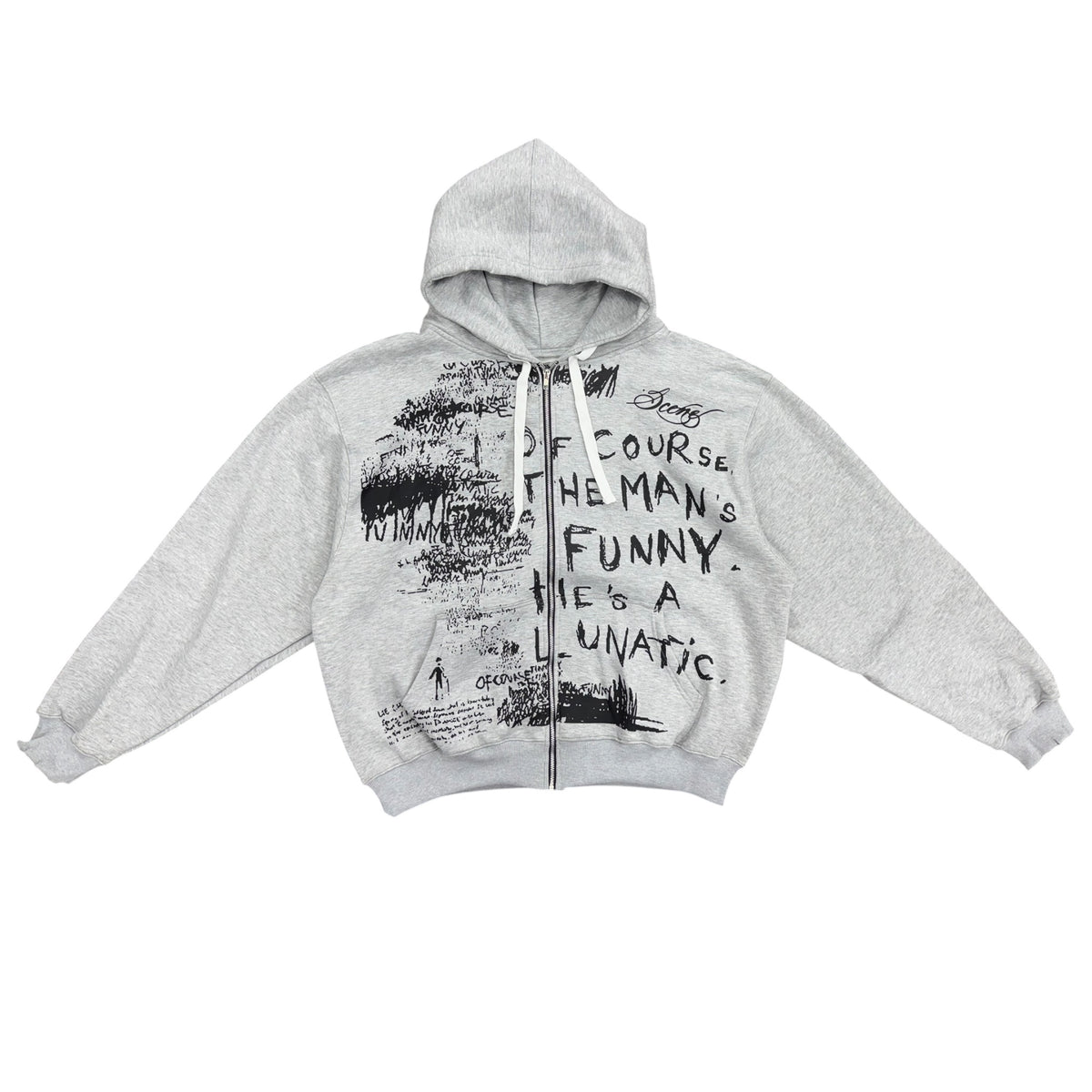 LUNATIC GRAPHIC ZIP UP HOODIE by Popout