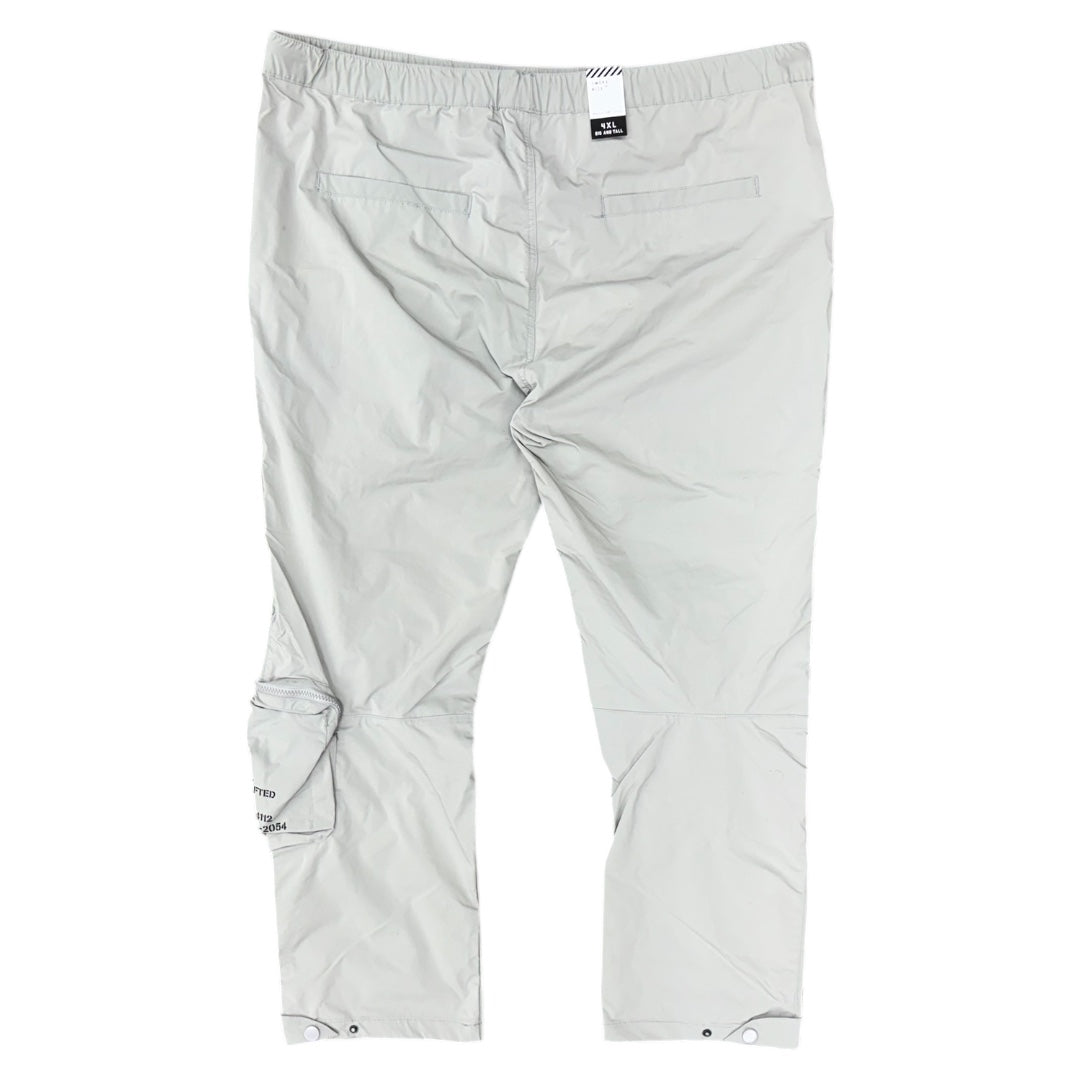 SMOKE RISE PRINTED NYLON TRACKPANTS-GREY