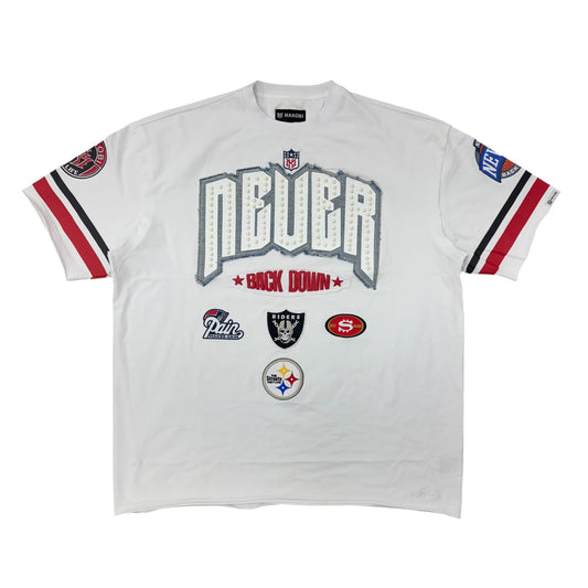 MAKOBI NEVER BACK DOWN BOXED TEE by Makobi
