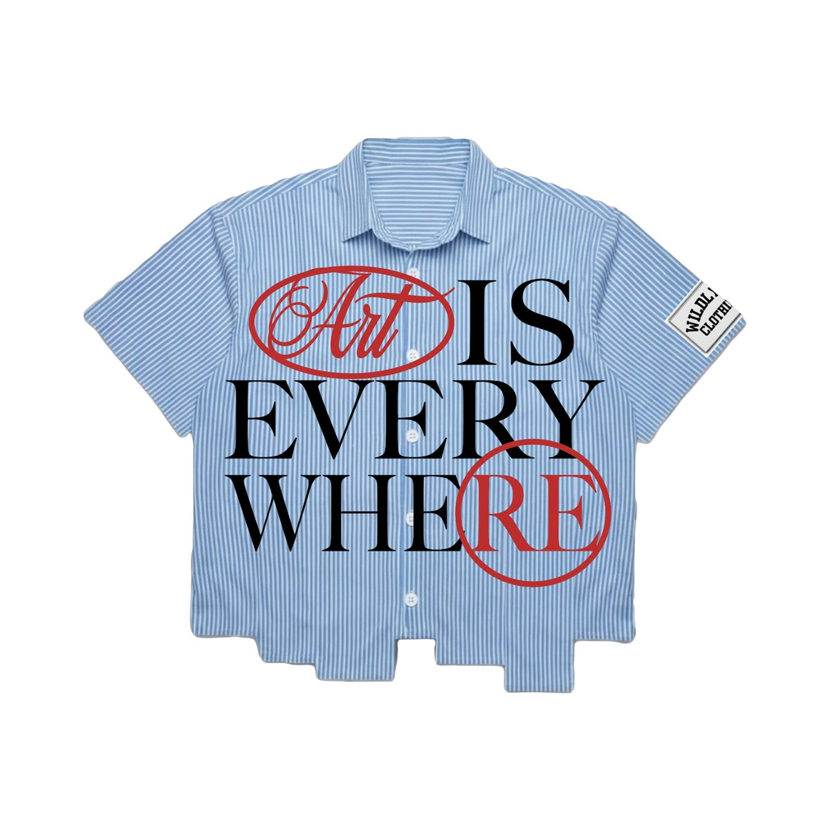 WILDLYFE ART IS EVERYWHERE BUTTON UP by WILDLYFE