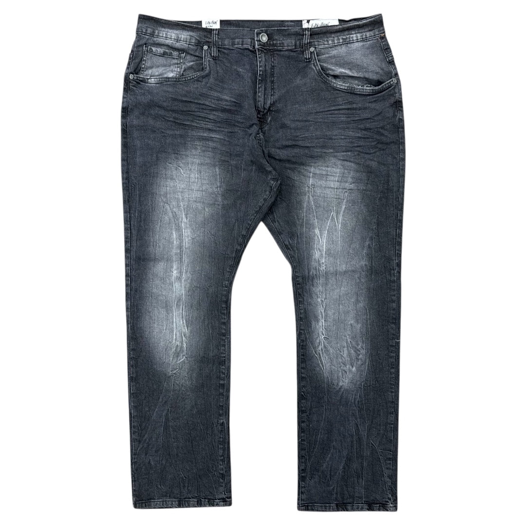 EVOLUTION STRAIGHT SLIM LEG DENIM-WASHED BLACK