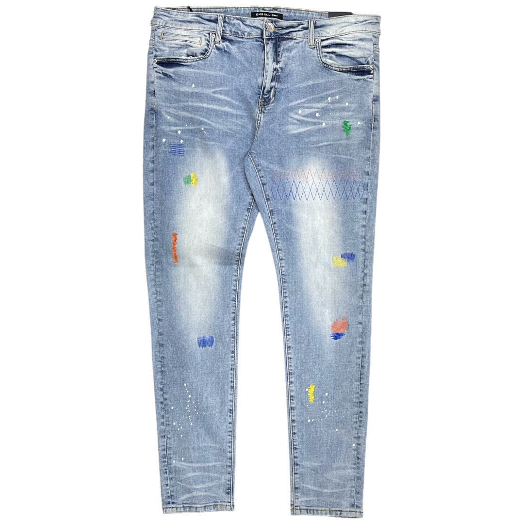 EMBELLISH EMBSP221-134-BLUE STITCHED