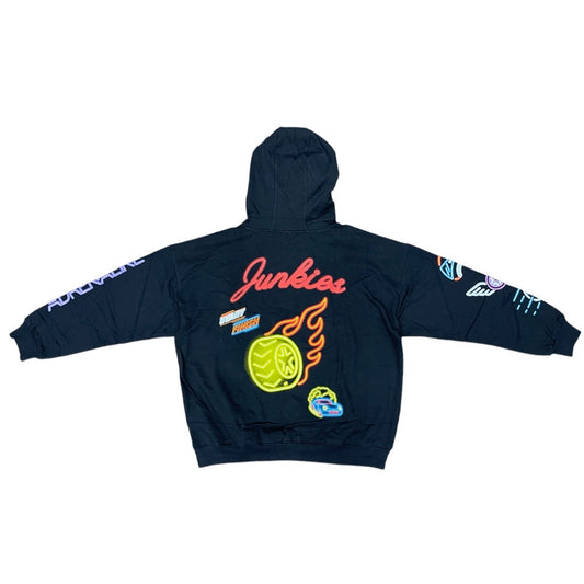 REBEL MINDS RACING HOODIE-BLACK by REBEL DNMT