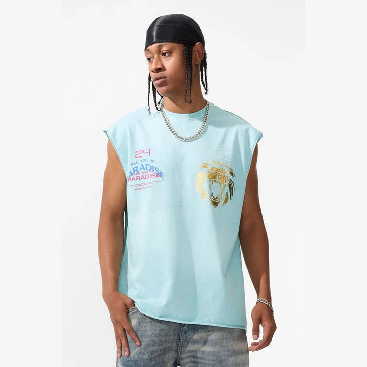 PARADISE MUSCLE SHIRT-SKY BLUE