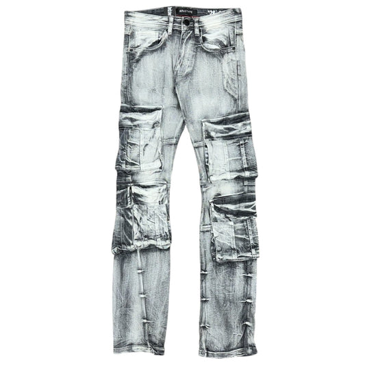 ARKETYPE CARGO FLARE DENIM-GREY by ARKETYPE
