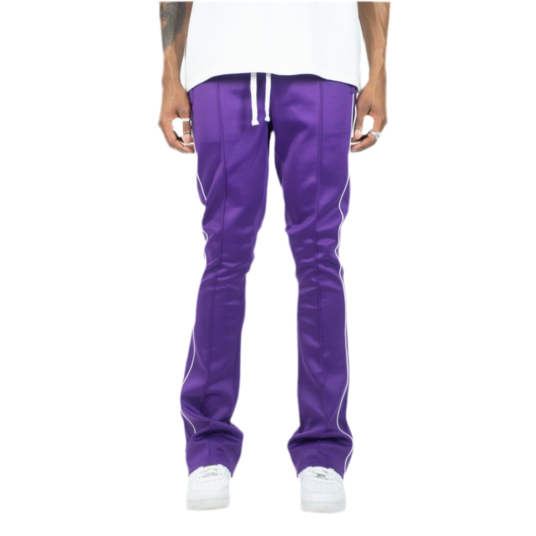 REBEL MINDS STACK TRACKPANTS-PURPLE
