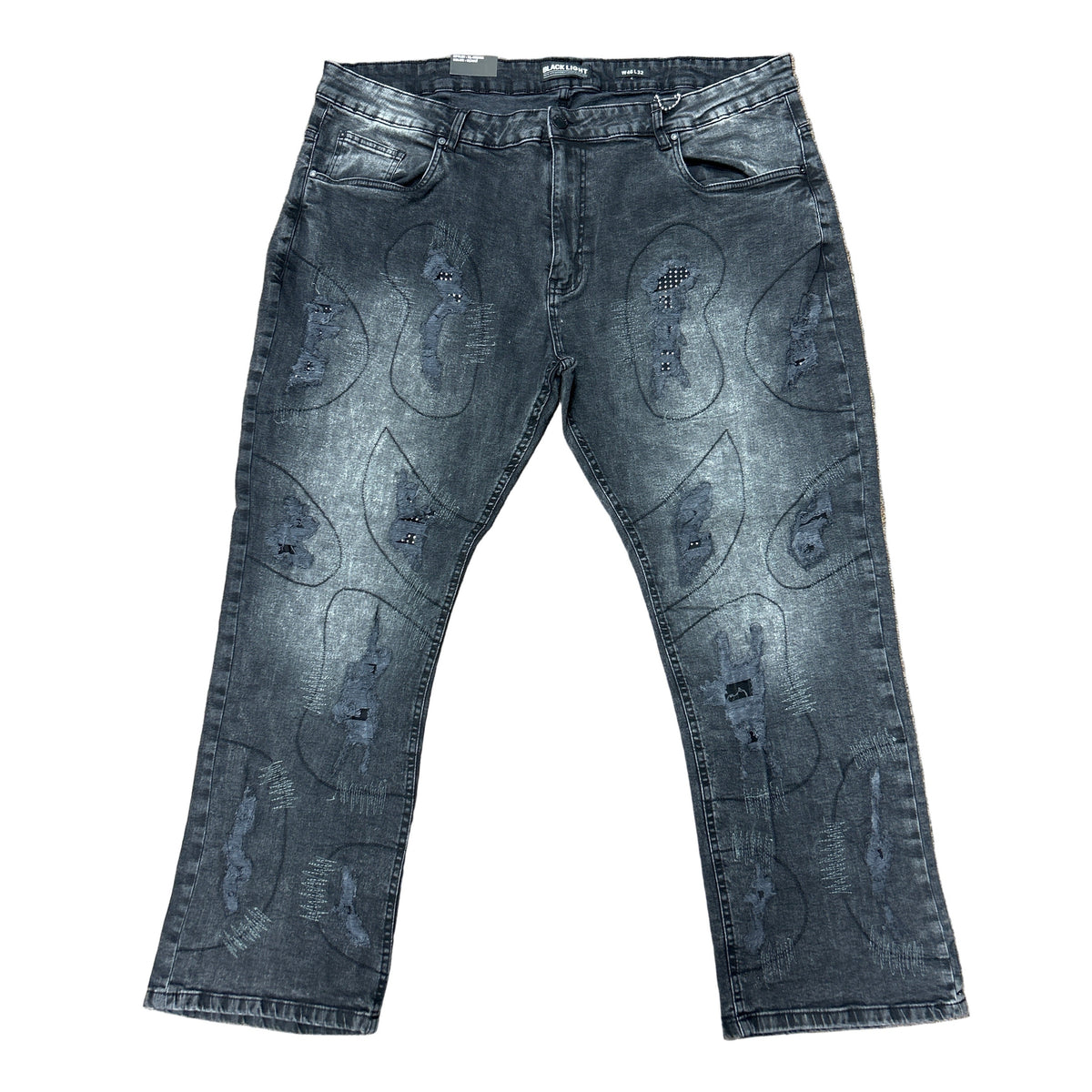 BLACK LIGHT DISTRESSED DENIM by Black Light