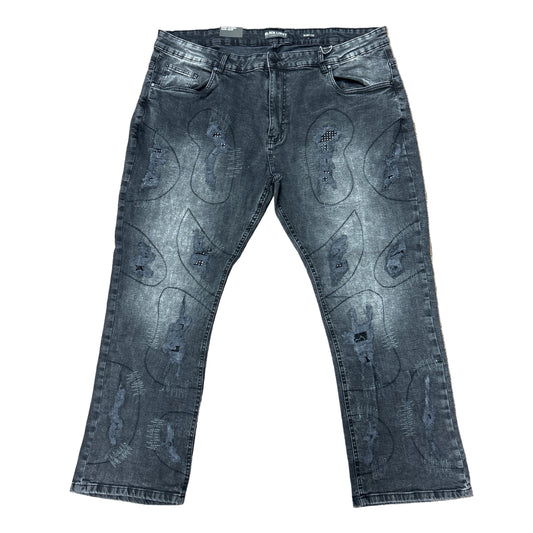 BLACK LIGHT DISTRESSED DENIM by Black Light