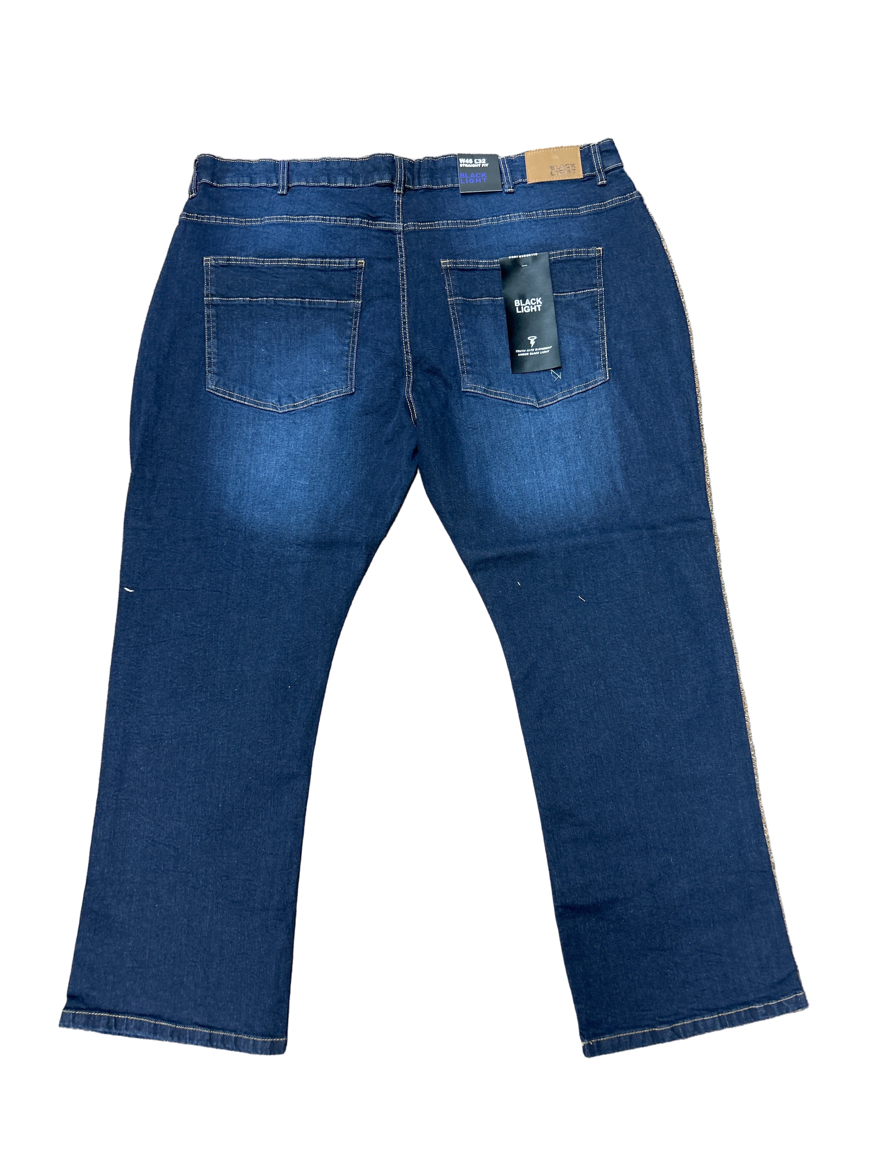 BLACK LIGHT PLAIN RIPPED DENIM