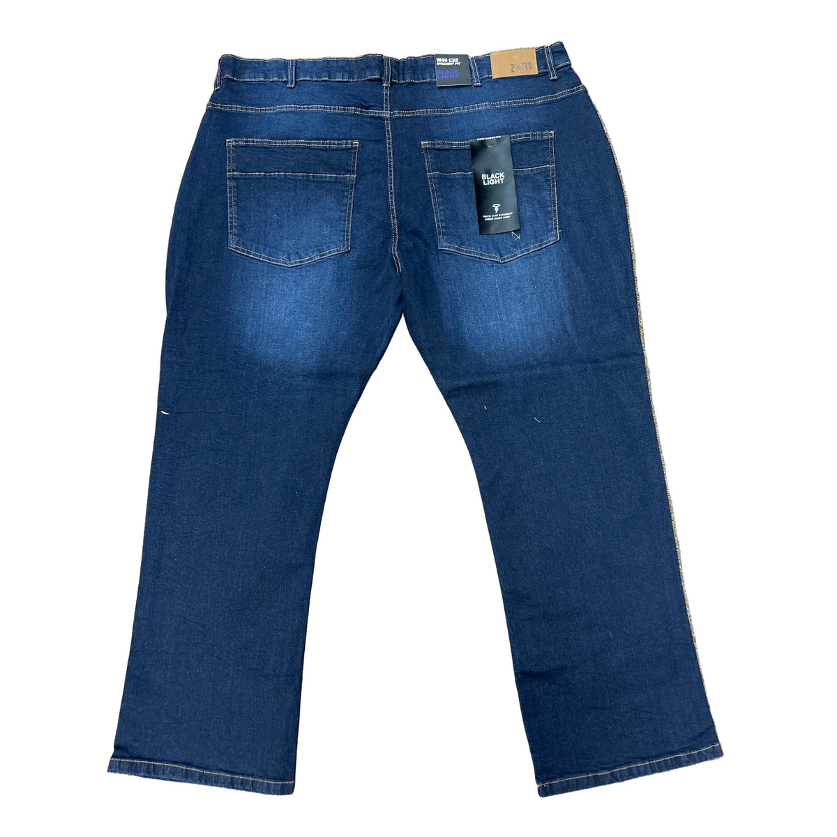 BLACK LIGHT PLAIN RIPPED DENIM by Black Light