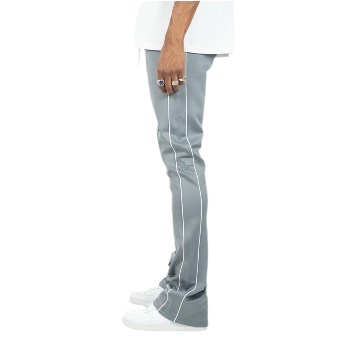 REBEL MINDS STACK TRACKPANTS-GREY