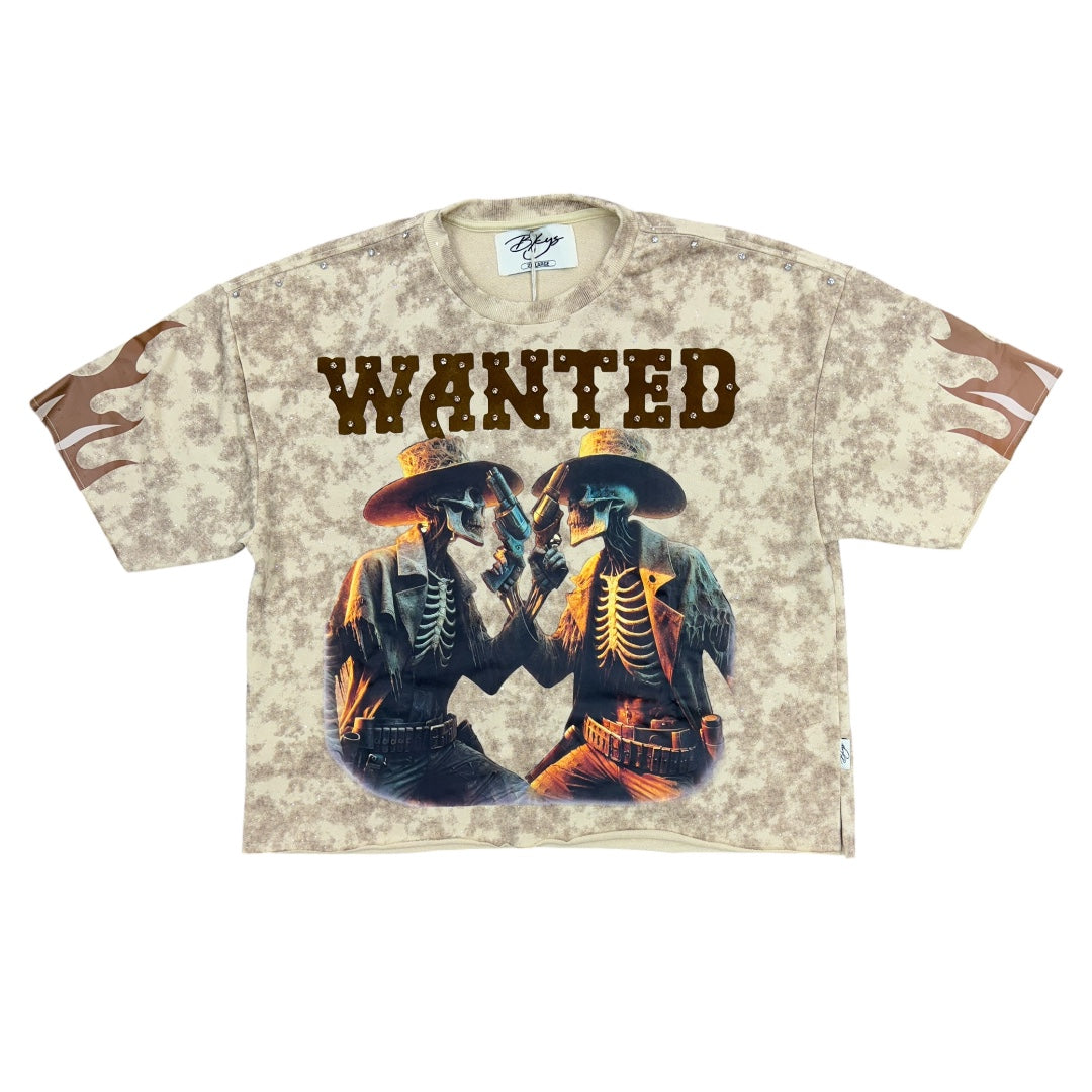 BKYS ANGEL CROP TEE WASHED BEIGE