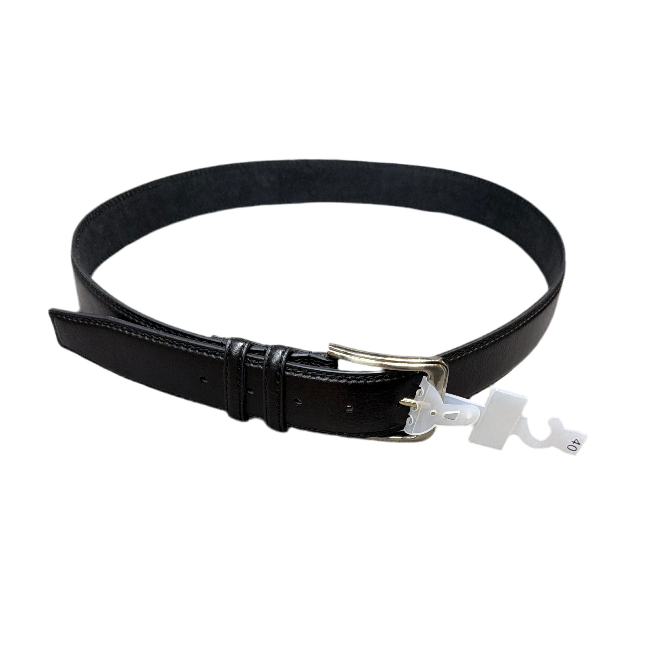 GENUINE LEATHER BLACK STITCHED BELT