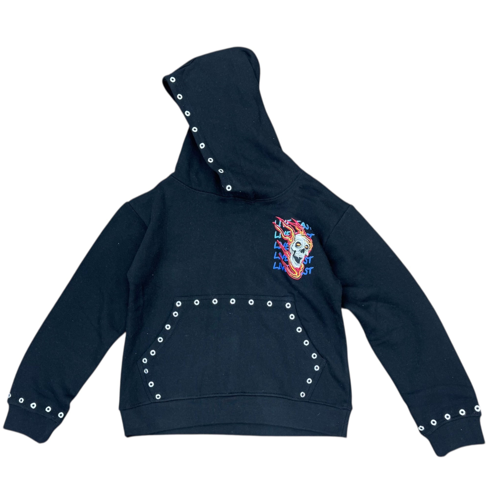 KIDS LIVE FAST FLEECE PULLOVER HOODY