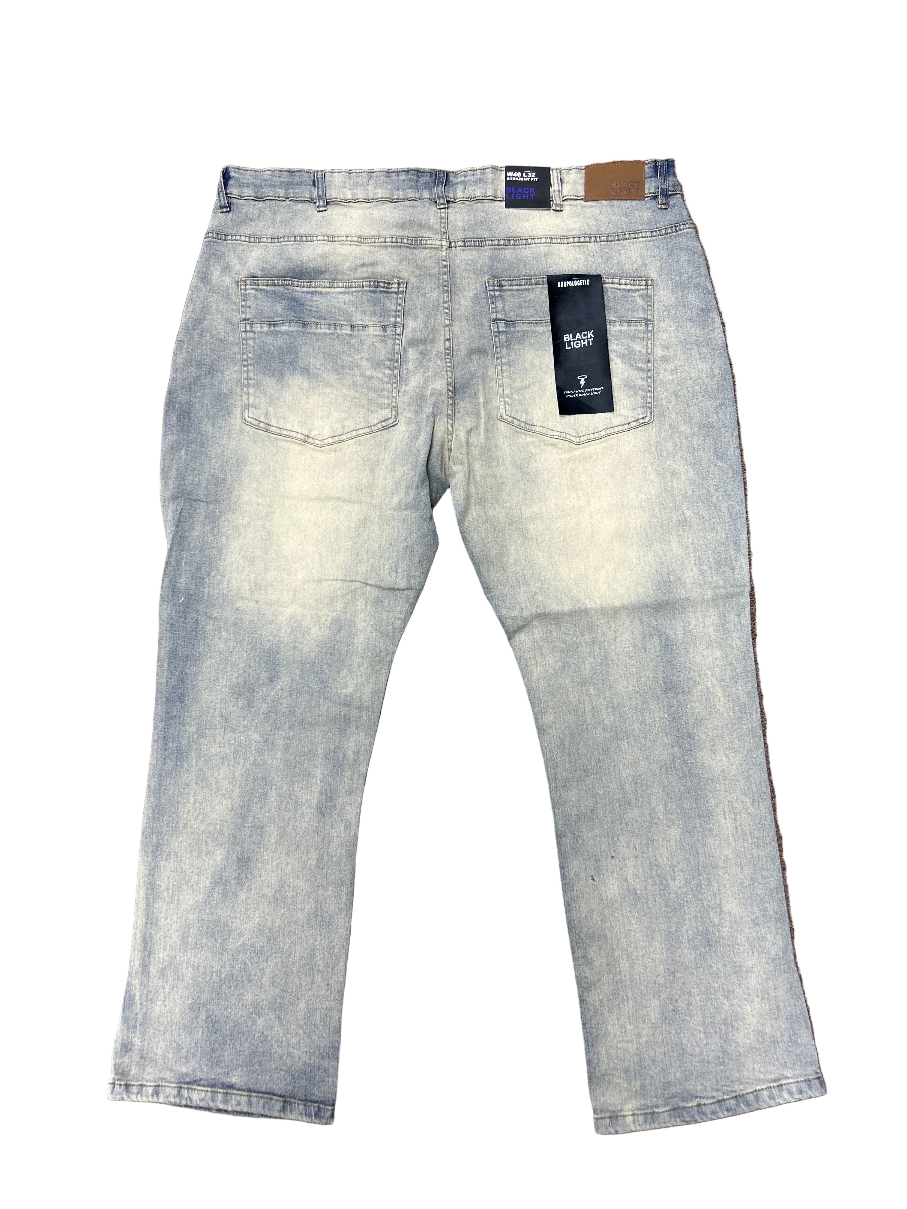 BLACK LIGHT DISTRESSED DENIM