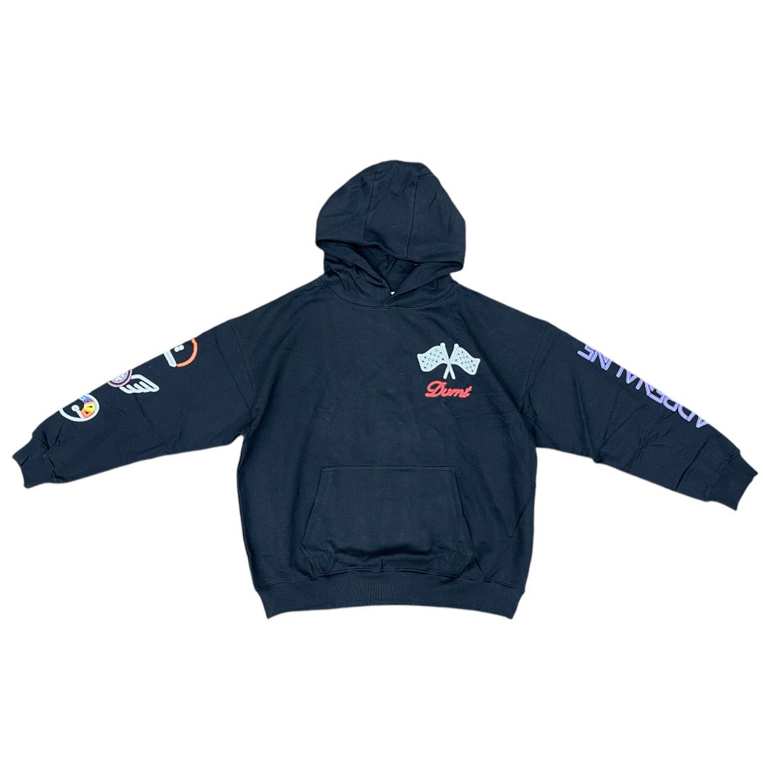 REBEL MINDS RACING HOODIE-BLACK by REBEL DNMT