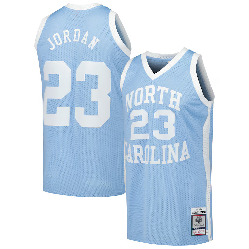 MITCHELL AND NESS NCAA BLUE NORTH CAROLINA TAR HEELS 1983 MICHAEL JORDAN JERSEY by Mitchell and Ness
