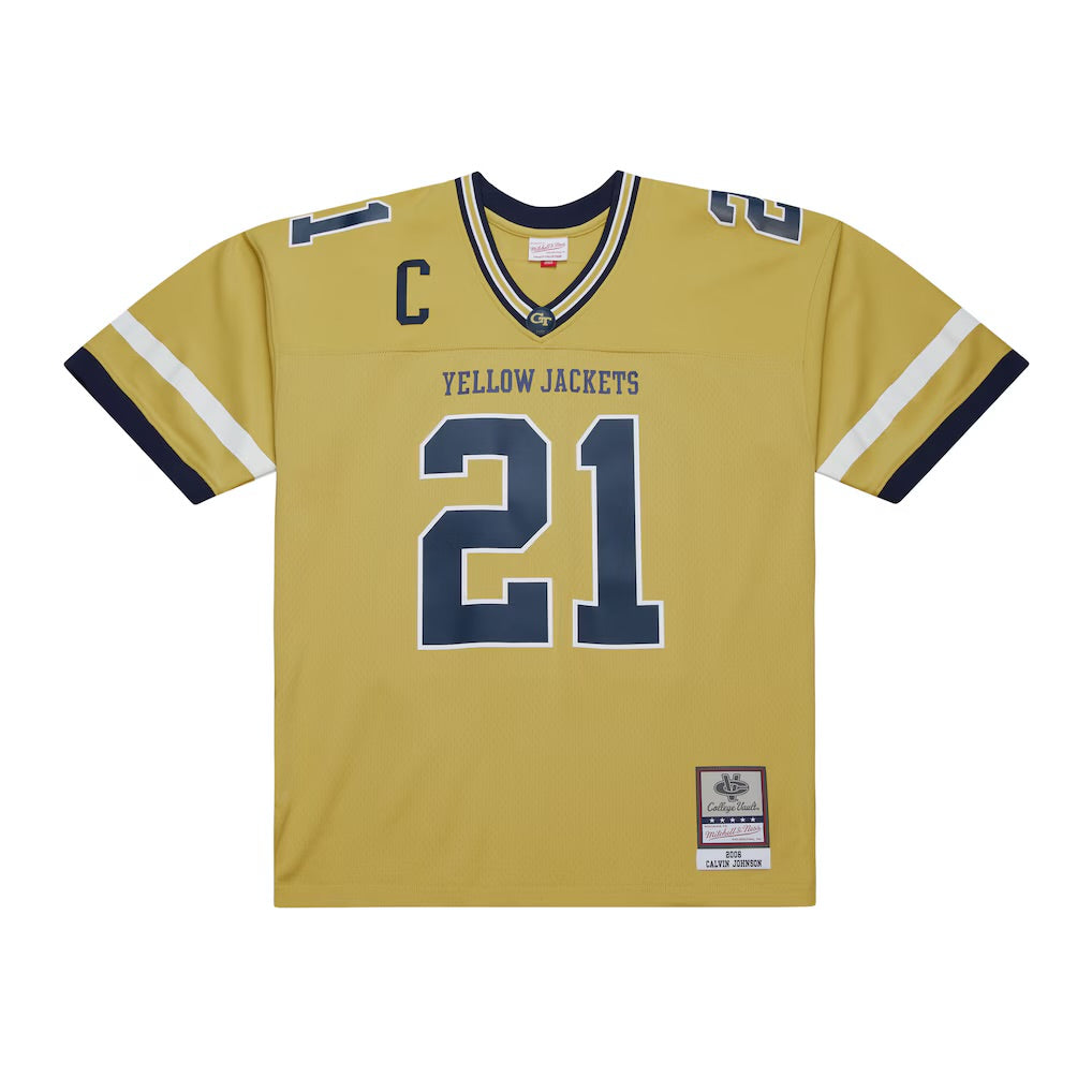 MITCHELL AND NESS GEORGIA TECH CALVIN JOHNSON JERSEY