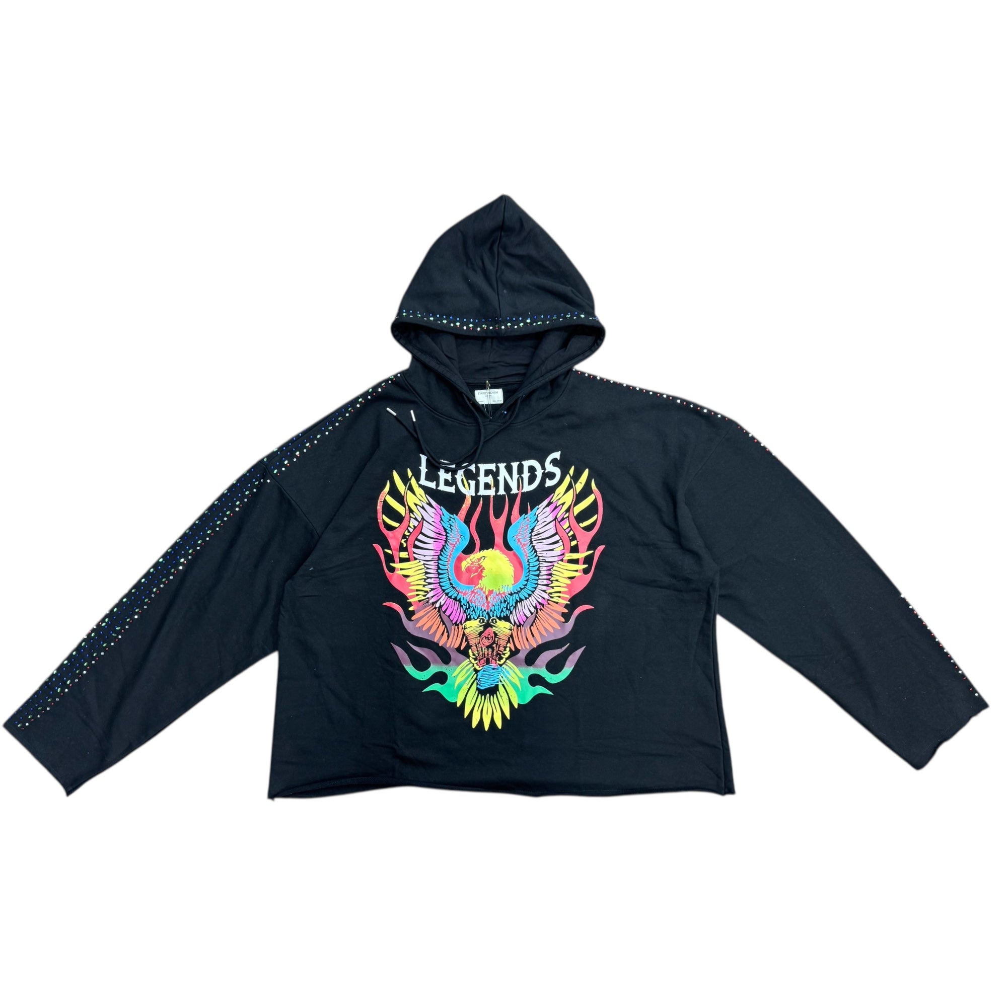 BIGMENS FLAMING EAGLE FRENCH TERRY PULLOVER HOODY