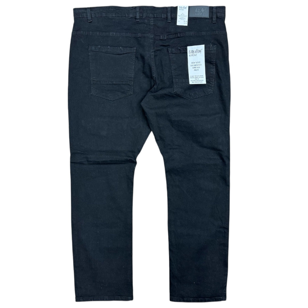 EVOLUTION SLIM COMBAT CARGO JEAN-JET BLACK by Evolution