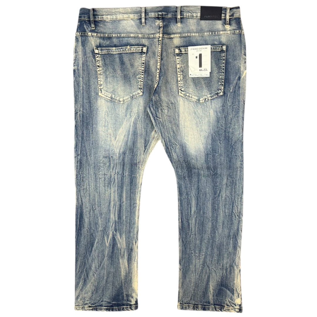 FWRD CRYSTALIZED DENIM PANTS by FWRD