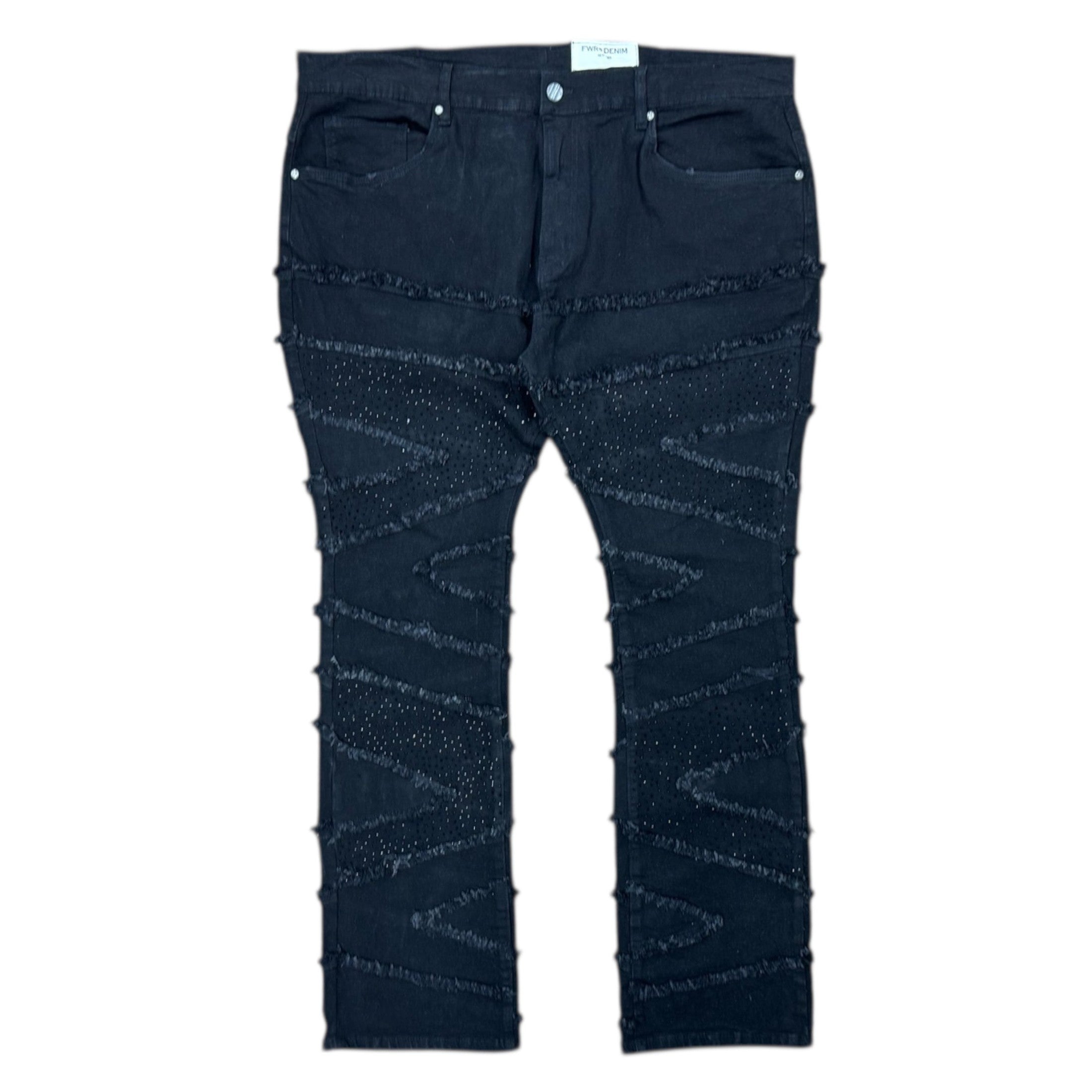 BIGMENS STACKED SLASH DENIM PANT