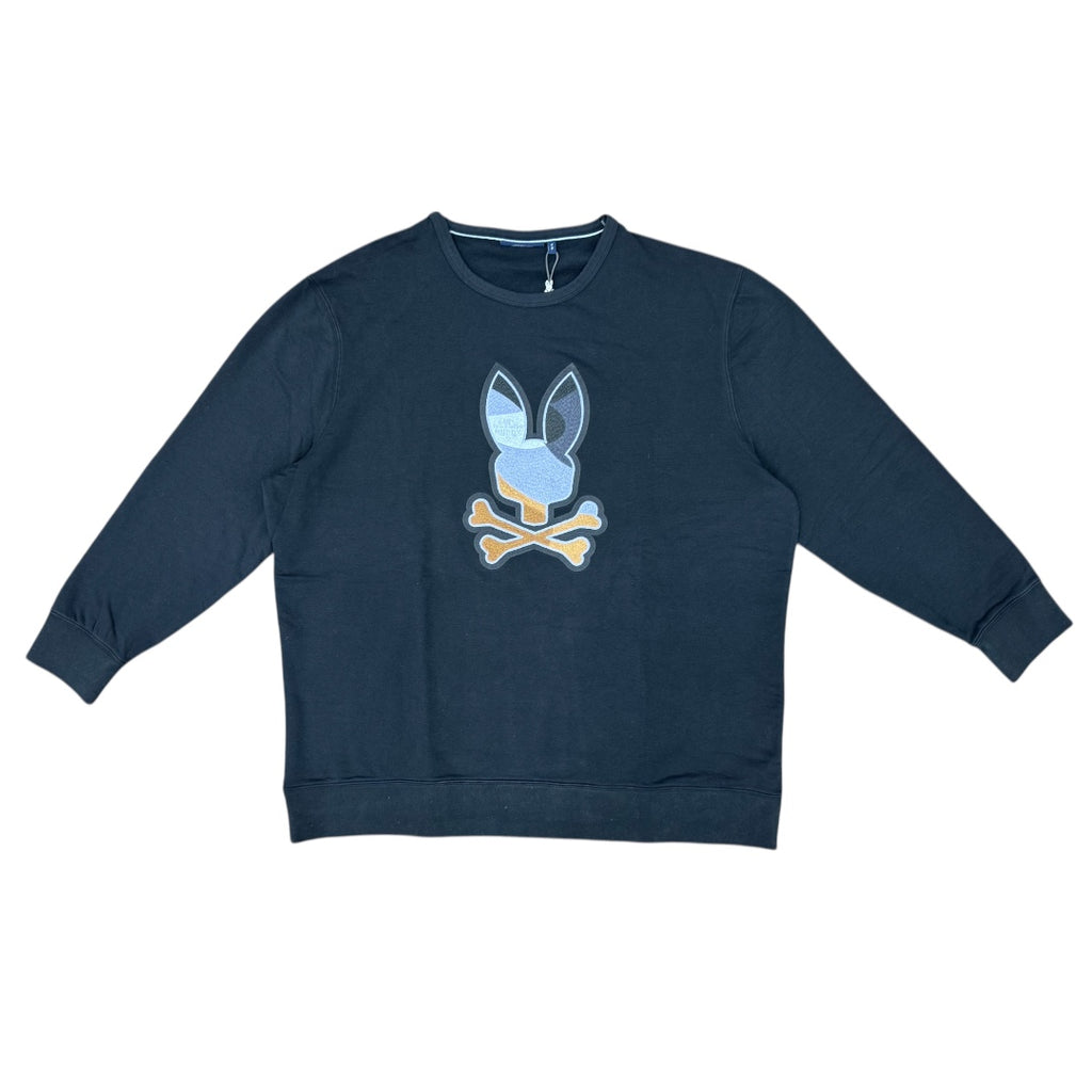 PSYCHO BUNNY DANTE TEXTURED EMBROIDERY CREW