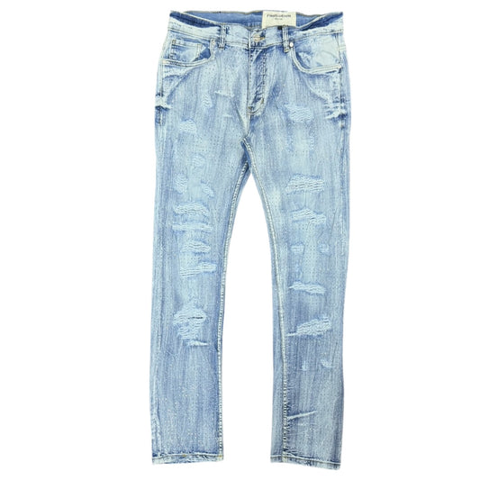 FWRD CRYSTALIZED DENIM-ICE BLUE by FWRD