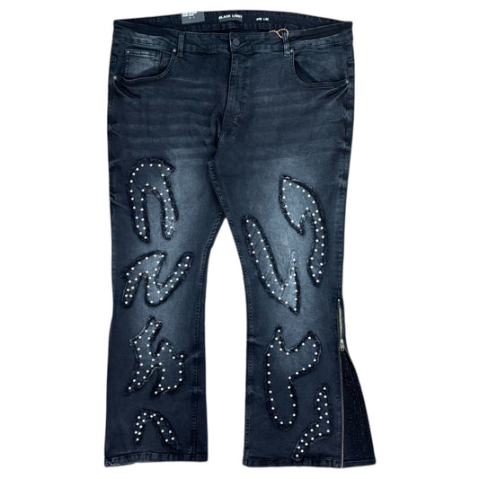 BLACK LIGHT DENIM FLARE FIT JEANS by Black Light