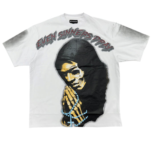 MAKOBI SINNERS PRAY BOXED TEE by Makobi