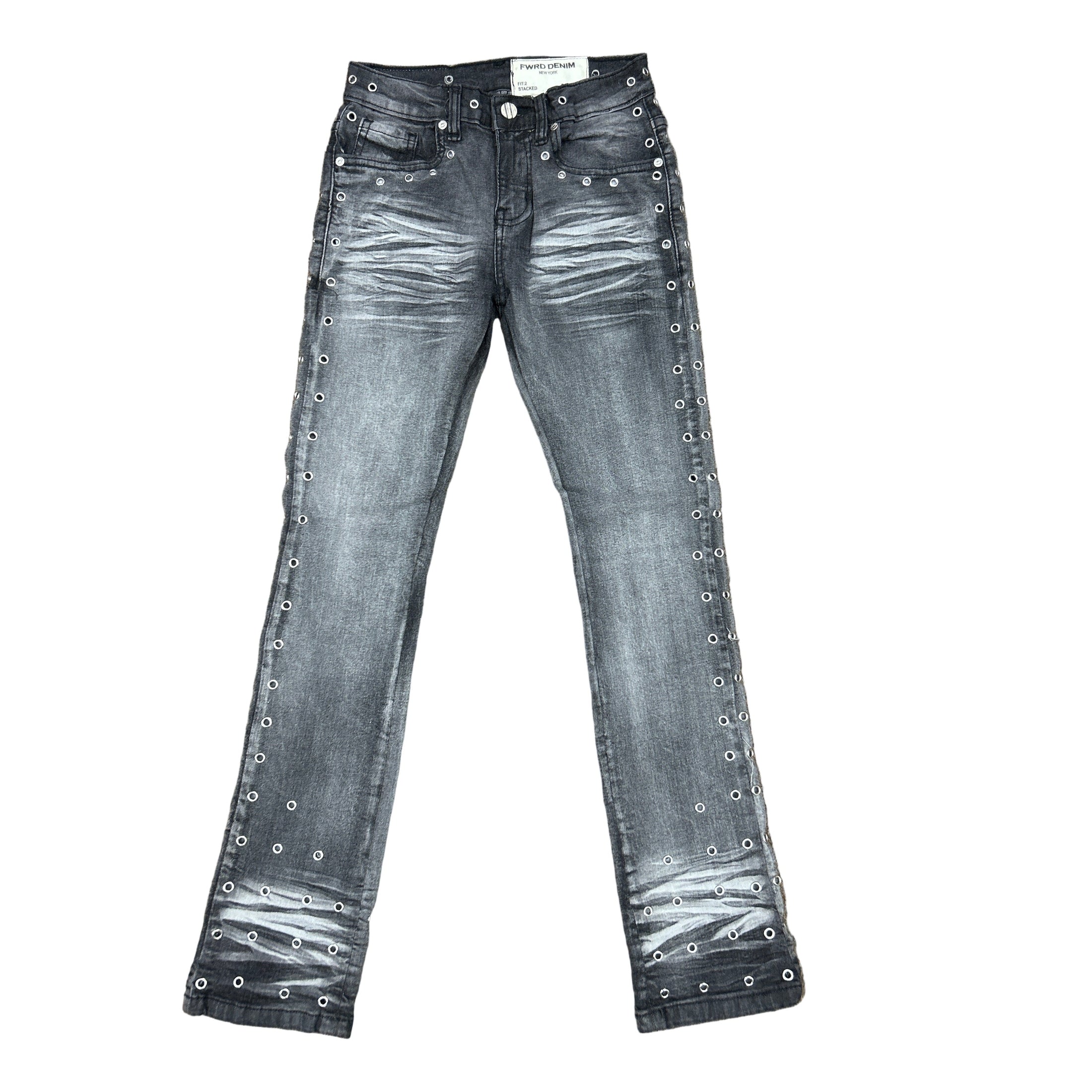 FWRD KIDS STACKED THROW BACK JEANS