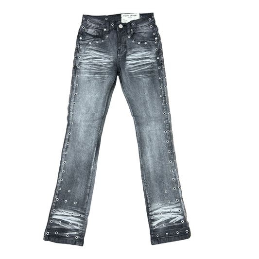 FWRD KIDS STACKED THROW BACK JEANS by FWRD