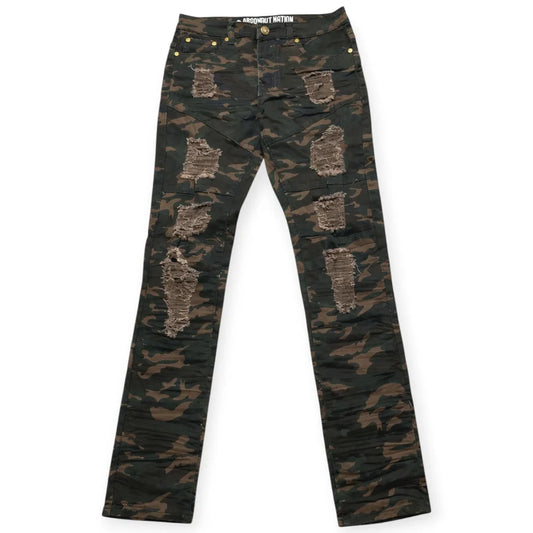 ARGONAUT NATION MENS RIPPED DENIM JEANS by Argonaut