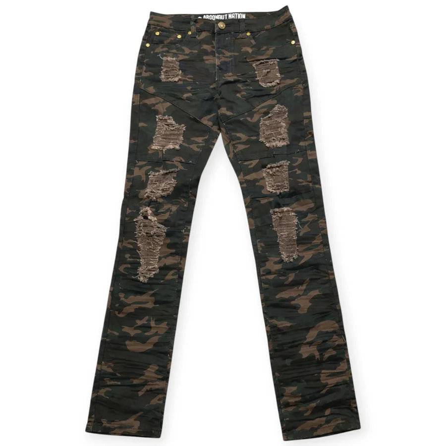 ARGONAUT NATION MENS RIPPED DENIM JEANS by Argonaut