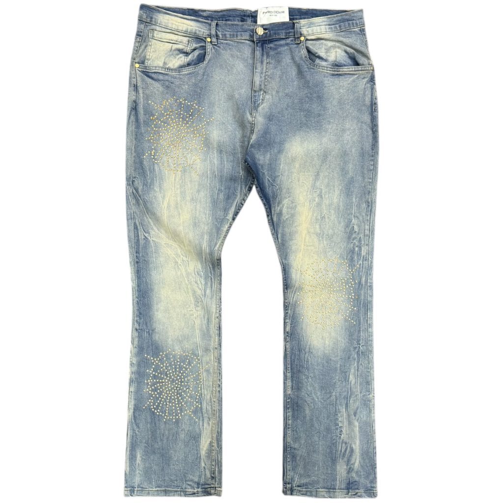 EVOLUTION STACKED RHINESTONE JEAN-ICE TINT