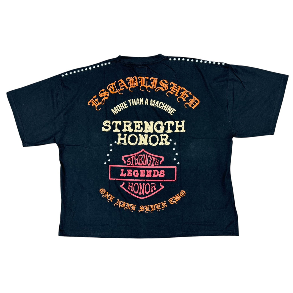 FWRD STUDDED T-BLACK