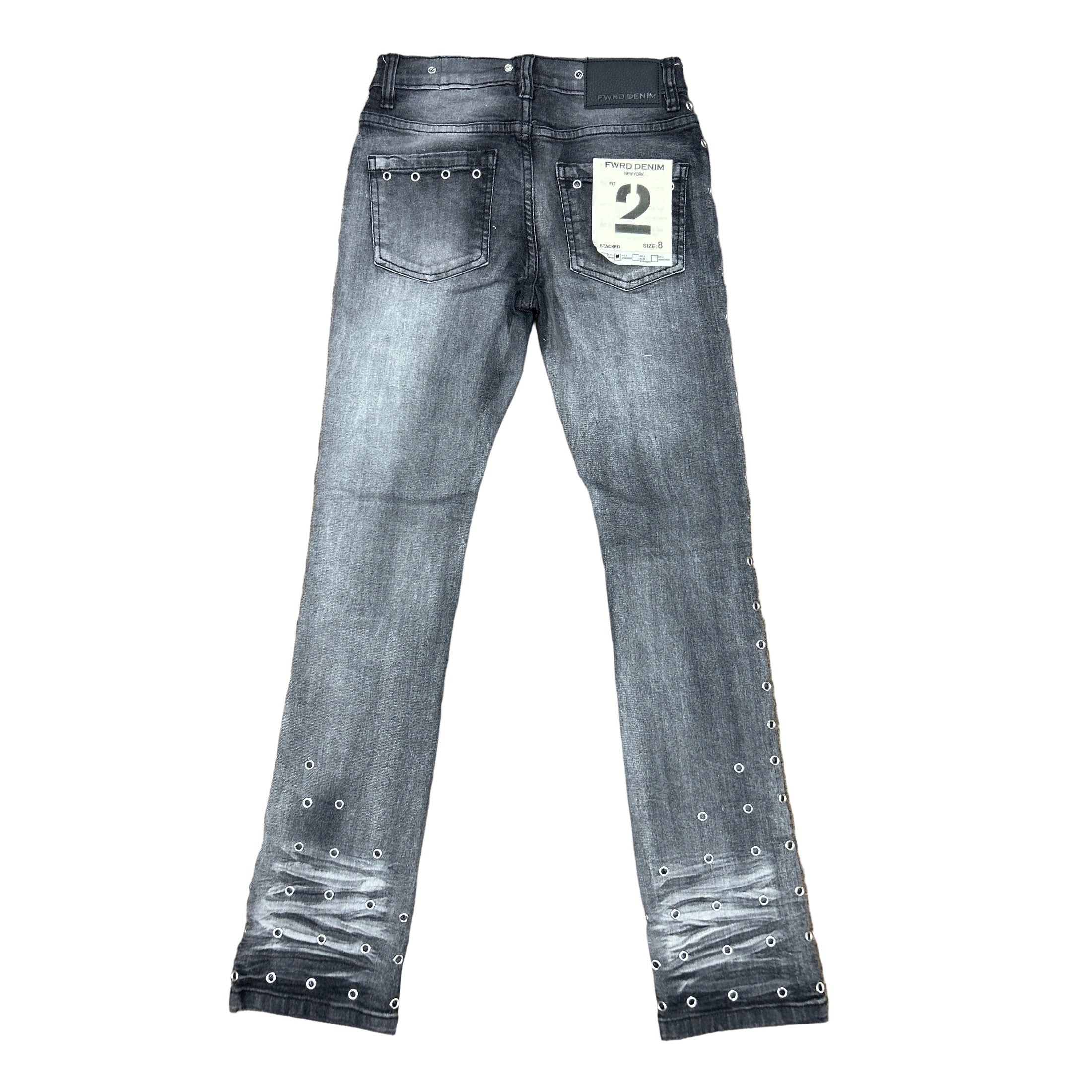 FWRD KIDS STACKED THROW BACK JEANS