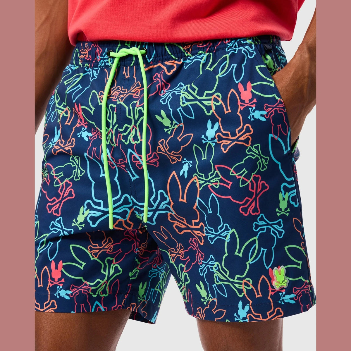 PSYCHO BUNNY B9W531C200-NAVY/MULTI by Psycho Bunny