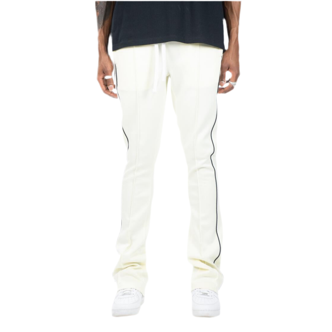 REBEL MINDS STACK TRACKPANTS -CREAM