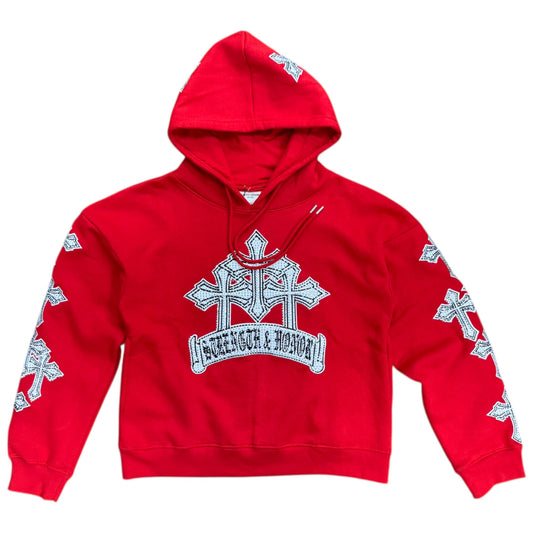 KIDS CRYSTALIZED TEMPLAR FLEECE PULLOVER HOODY by FWRD