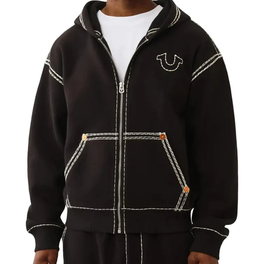TRUE RELIGION SUPER T BOXY ZIP UP by True Religion