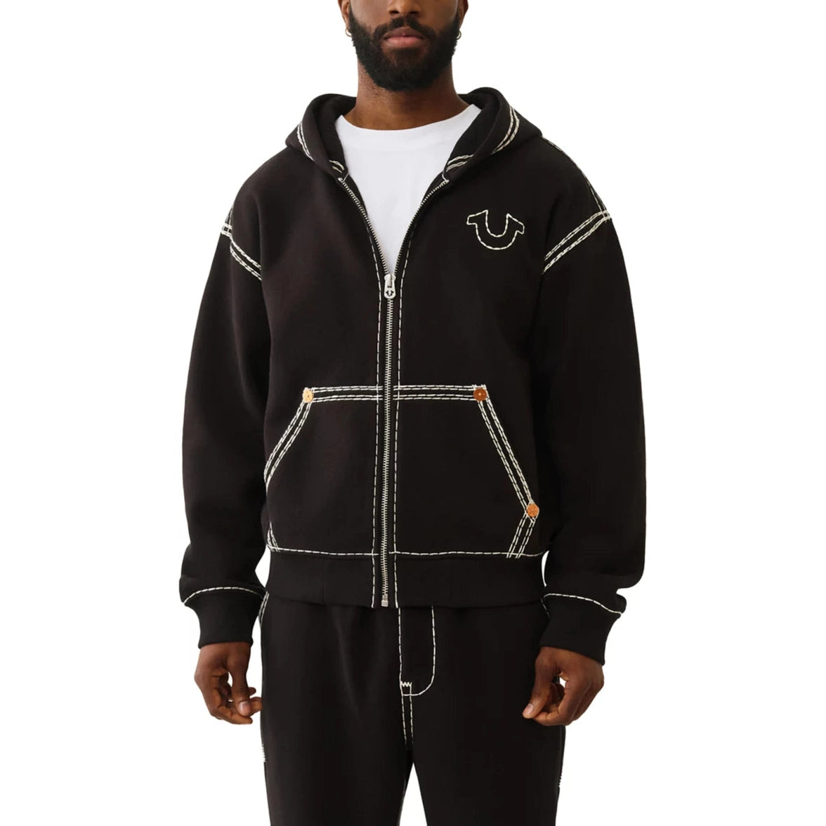 TRUE RELIGION SUPER T BOXY ZIP UP by True Religion