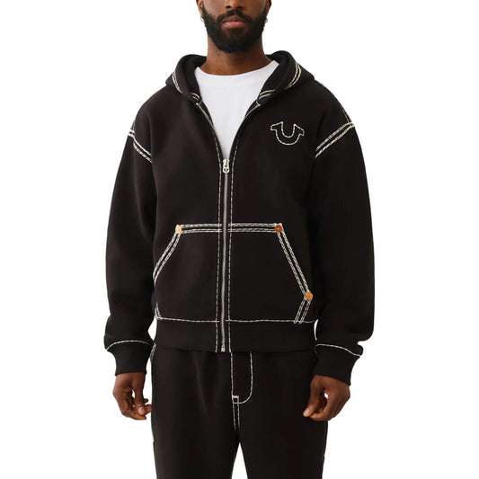 TRUE RELIGION SUPER T BOXY ZIP UP by True Religion