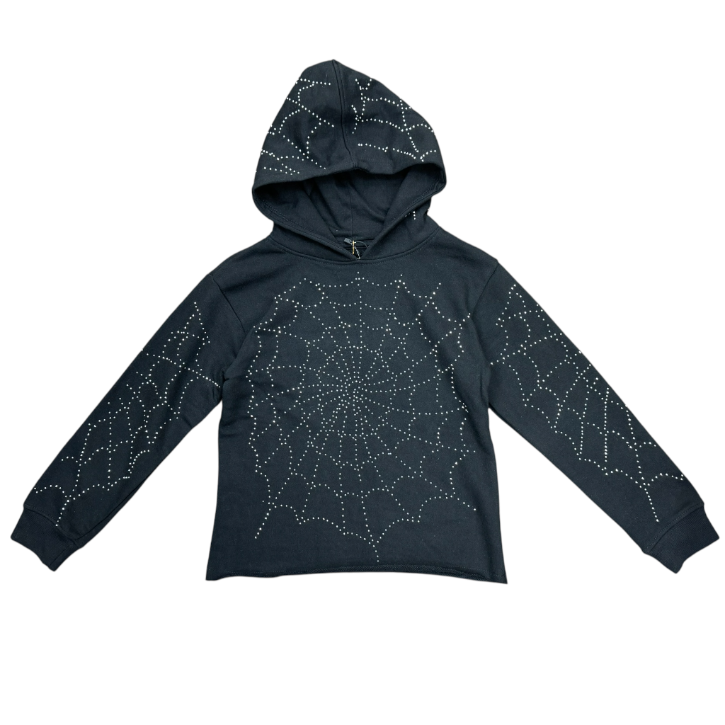 FWRD KIDS SPIDER WEB STONE HOODIE-BLACK