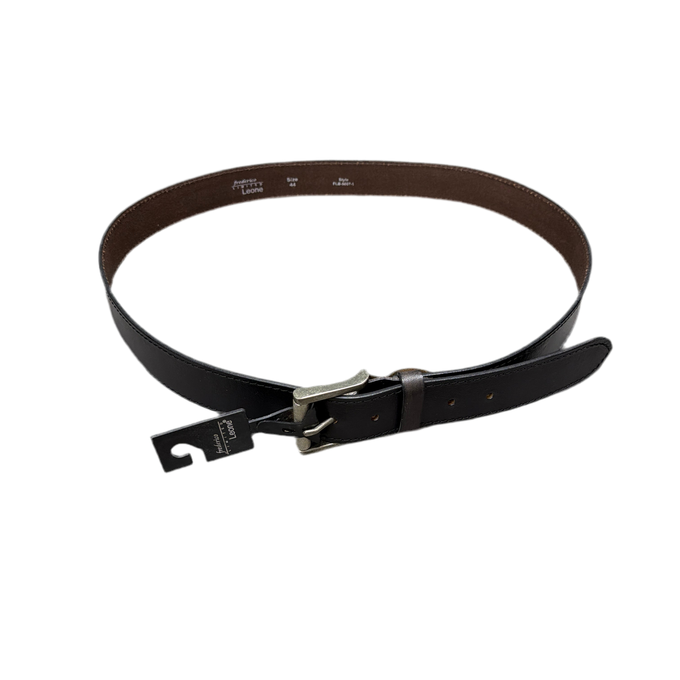 FREDERICO LEONE BLACK LEATHER BELT